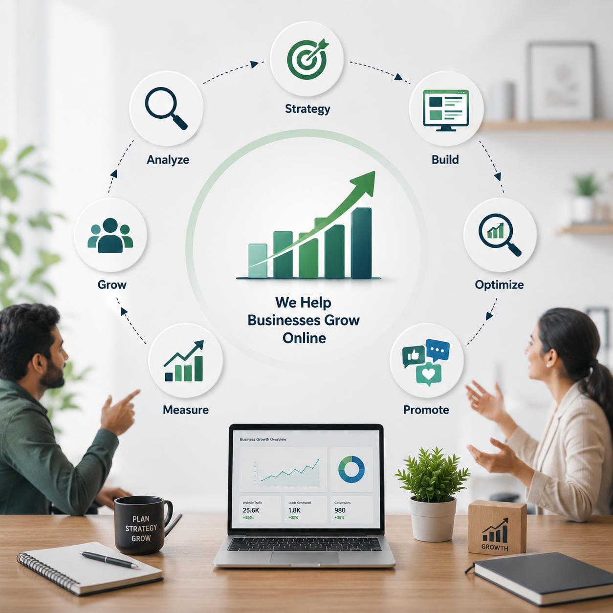 Farmiti Digital team collaborating on a growth strategy